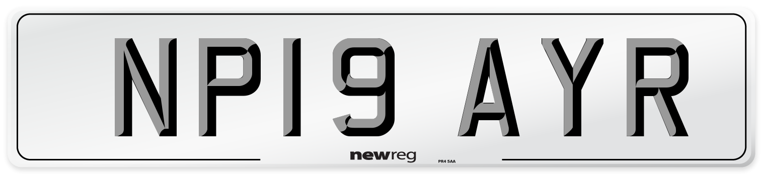 NP19 AYR Number Plate from New Reg